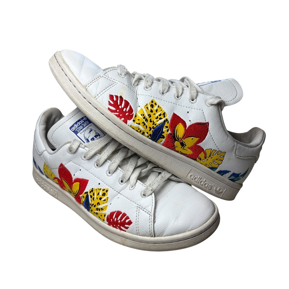 🔥 RARE Adidas x HER Studio London Stan Smith Floral Sneakers! BOLD VIBES Size 7